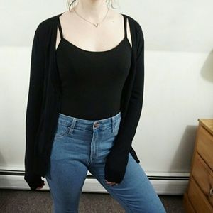 Forever21 Simple Black Button Down Cardigan